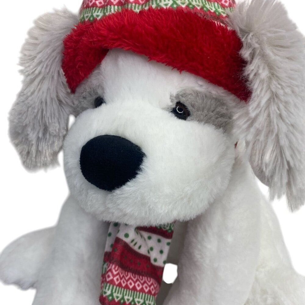 Hugfun International Christmas Soft Plush Dog Hat And Scarf Adorable 13” - Picture 5 of 5
